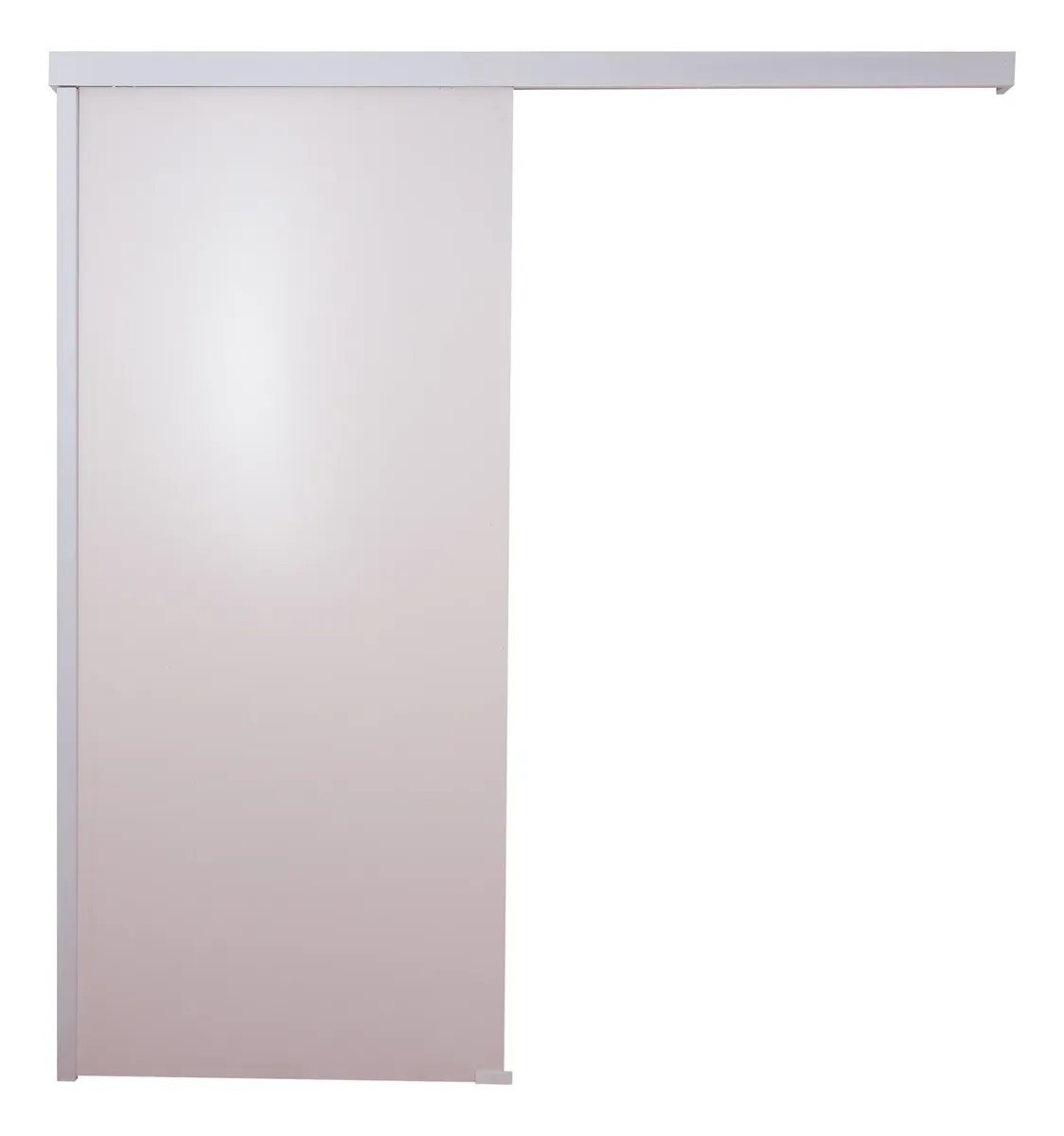 Kit porta de correr melamínica - Branco
